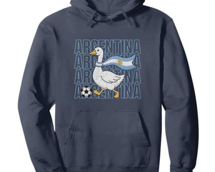 Argentina Soccer Football Hoodie Silly Goose Argentinian Flag Fan Supporter