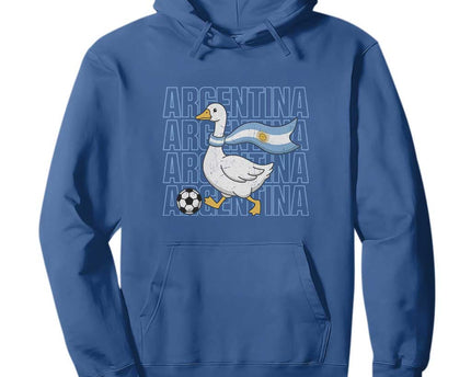 Argentina Soccer Football Hoodie Silly Goose Argentinian Flag Fan Supporter