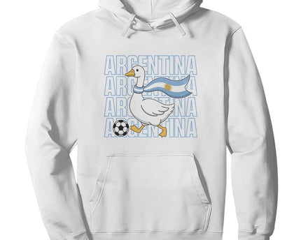 Argentina Soccer Football Hoodie Silly Goose Argentinian Flag Fan Supporter