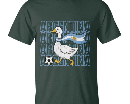 Argentina Soccer Football T-Shirt Silly Goose Argentinian Flag Fan Supporter