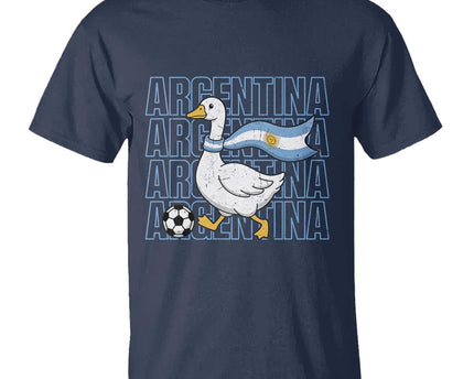 Argentina Soccer Football T-Shirt Silly Goose Argentinian Flag Fan Supporter