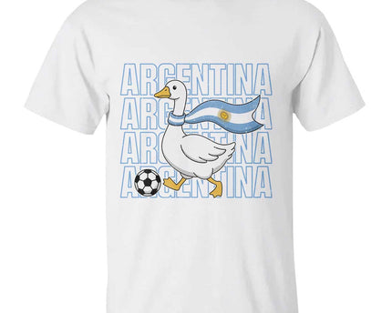 Argentina Soccer Football T-Shirt Silly Goose Argentinian Flag Fan Supporter
