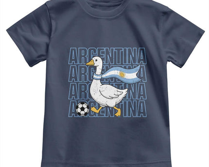Argentina Soccer Football Toddler T-Shirt Silly Goose Argentinian Flag Fan Supporter
