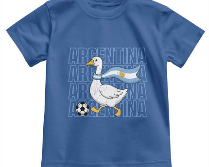 Argentina Soccer Football Toddler T-Shirt Silly Goose Argentinian Flag Fan Supporter