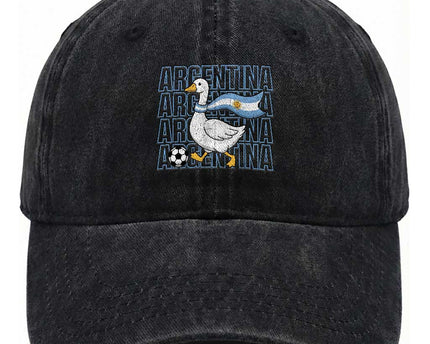 Argentina Soccer Football Washed Cotton Baseball Cap