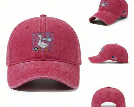 Argentina Soccer Football Washed Cotton Baseball Cap
