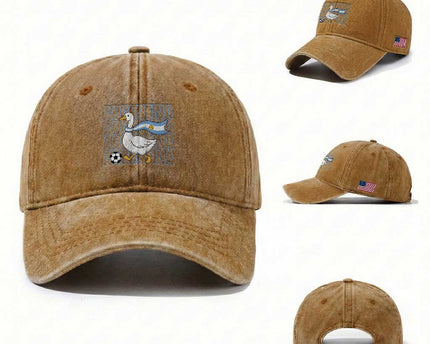 Argentina Soccer Football Washed Cotton Baseball Cap