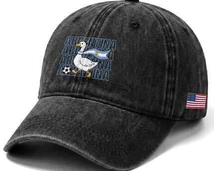 Argentina Soccer Football Washed Cotton Baseball Cap