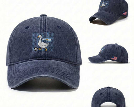 Argentina Soccer Football Washed Cotton Baseball Cap