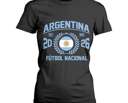 Argentina 2026 Soccer Football Fan Argentinian Flag T-Shirt For Women
