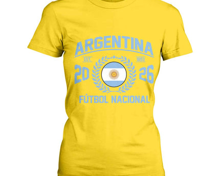 Argentina 2026 Soccer Football Fan Argentinian Flag T-Shirt For Women