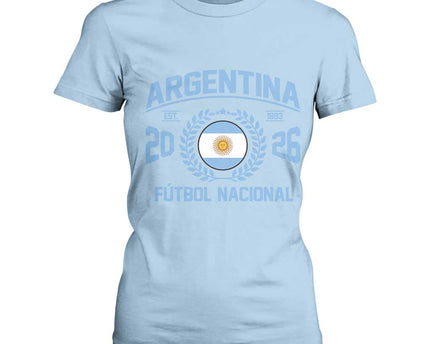 Argentina 2026 Soccer Football Fan Argentinian Flag T-Shirt For Women
