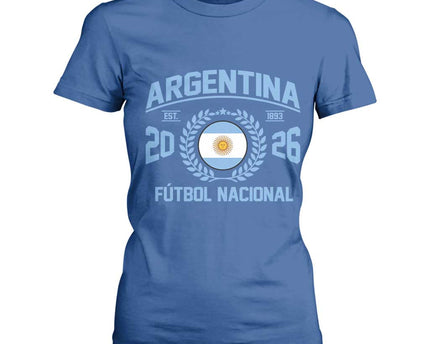 Argentina 2026 Soccer Football Fan Argentinian Flag T-Shirt For Women
