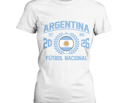 Argentina 2026 Soccer Football Fan Argentinian Flag T-Shirt For Women