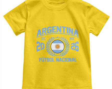 Argentina 2026 Soccer Football Fan Argentinian Flag Toddler T-Shirt