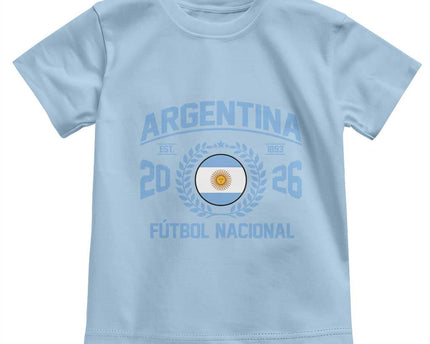 Argentina 2026 Soccer Football Fan Argentinian Flag Toddler T-Shirt