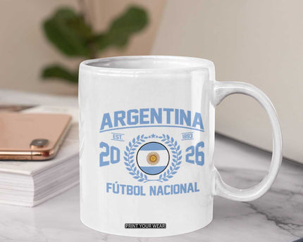 Argentina 2026 Soccer Football Fan Argentinian Flag Coffee Mug