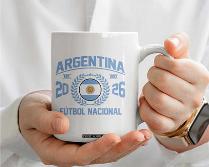Argentina 2026 Soccer Football Fan Argentinian Flag Coffee Mug
