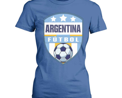 Argentina Soccer Football T-Shirt For Women Argentinian Football Game Day Supporter