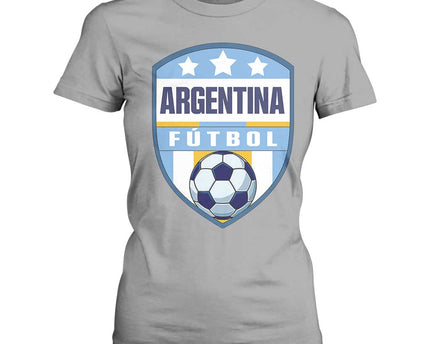 Argentina Soccer Football T-Shirt For Women Argentinian Football Game Day Supporter
