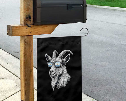 Cool Goat With Sunglasses Argentinian Flag Garden Flag Argentina Soccer Football Game Day Supporter