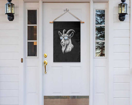 Cool Goat With Sunglasses Argentinian Flag Garden Flag Argentina Soccer Football Game Day Supporter