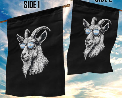 Cool Goat With Sunglasses Argentinian Flag Garden Flag Argentina Soccer Football Game Day Supporter