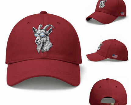 Cool Goat With Sunglasses Argentinian Flag Baseball Cap Argentina