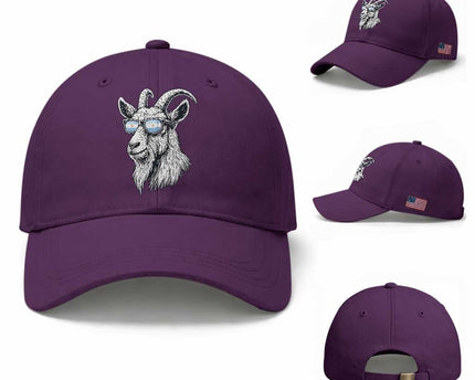 Cool Goat With Sunglasses Argentinian Flag Baseball Cap Argentina
