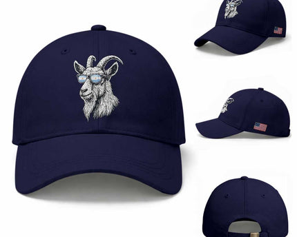 Cool Goat With Sunglasses Argentinian Flag Baseball Cap Argentina