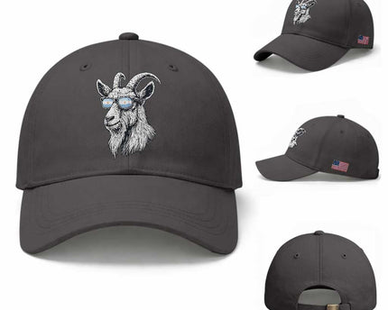 Cool Goat With Sunglasses Argentinian Flag Baseball Cap Argentina