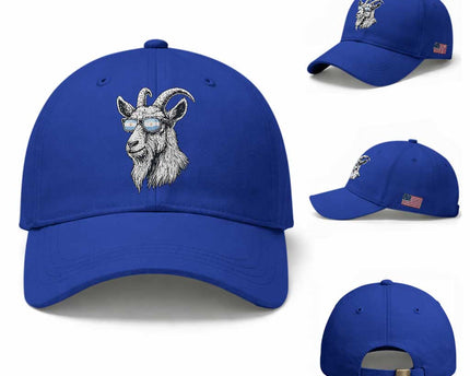 Cool Goat With Sunglasses Argentinian Flag Baseball Cap Argentina