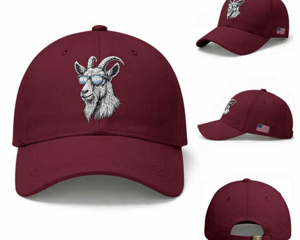 Cool Goat With Sunglasses Argentinian Flag Baseball Cap Argentina