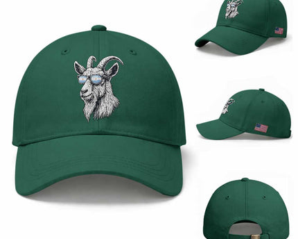 Cool Goat With Sunglasses Argentinian Flag Baseball Cap Argentina