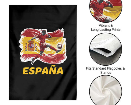 Spain Espana Soccer Football Fan Spanish Flag Garden Flag