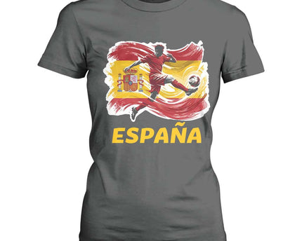 Spain Espana Soccer Football Fan Spanish Flag T-Shirt For Women