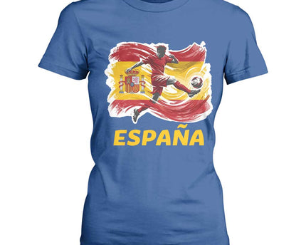 Spain Espana Soccer Football Fan Spanish Flag T-Shirt For Women