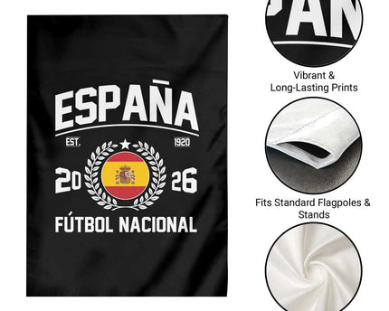 Spain 2026 Soccer Football Fan Spanish Flag Garden Flag