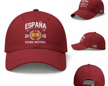 Spain 2026 Soccer Football Fan Spanish Flag Baseball Cap
