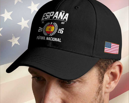Spain 2026 Soccer Football Fan Spanish Flag Baseball Cap