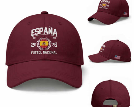 Spain 2026 Soccer Football Fan Spanish Flag Baseball Cap