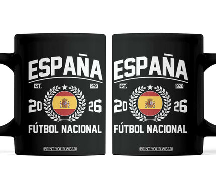 Spain 2026 Soccer Football Fan Spanish Flag Coffee Mug