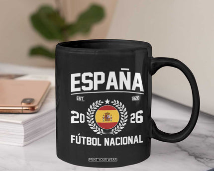 Spain 2026 Soccer Football Fan Spanish Flag Coffee Mug