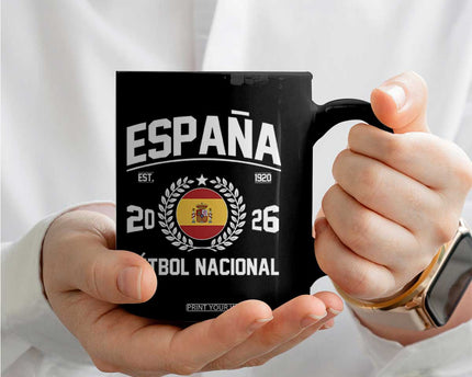 Spain 2026 Soccer Football Fan Spanish Flag Coffee Mug