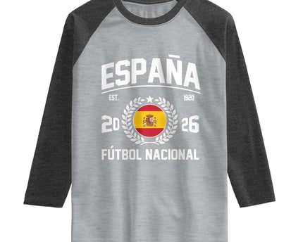 Spain 2026 Soccer Football Fan Spanish Flag Raglan Shirt