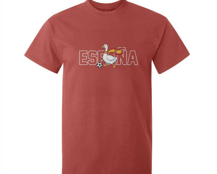 Espana Spain Soccer Football T-Shirt For Kid Silly Goose Spanish Flag Fan Supporter