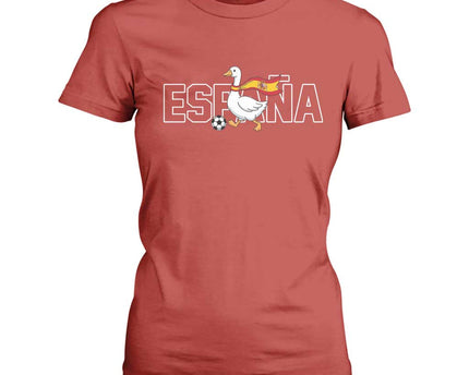Espana Spain Soccer Football T-Shirt For Women Silly Goose Spanish Flag Fan Supporter