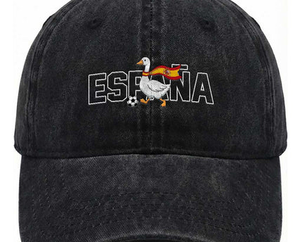 Espana Spain Soccer Football Washed Cotton Baseball Cap Silly Goose Spanish Flag Fan Supporter