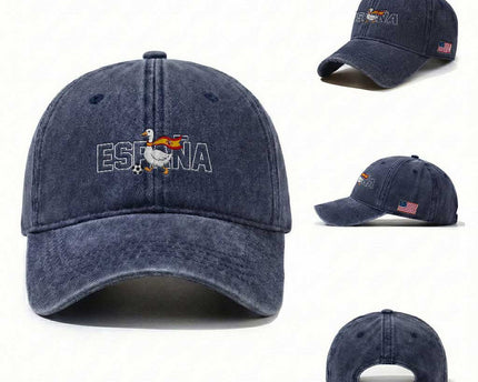Espana Spain Soccer Football Washed Cotton Baseball Cap Silly Goose Spanish Flag Fan Supporter