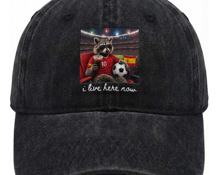 Espana Spain Soccer Football Fan Spanish Flag Washed Cotton Baseball Cap